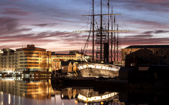 SS Great Britain docked in Bristol's Harbourside